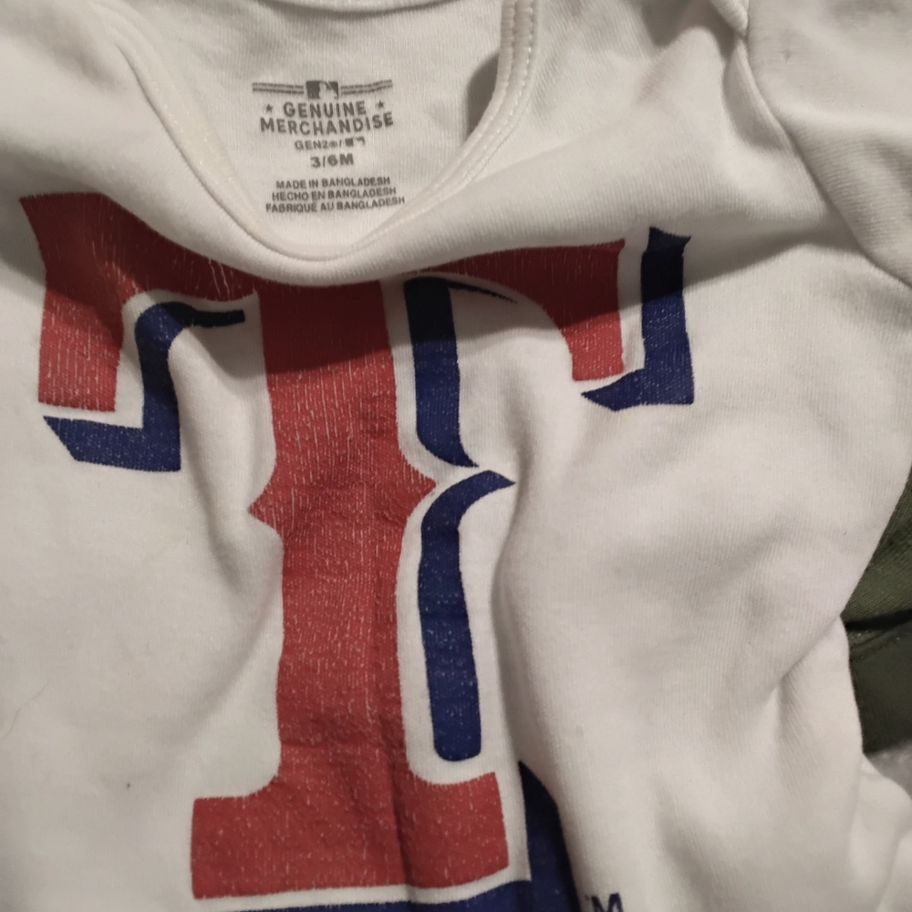 Baby Onesie (3-6)mos Texas Rangers